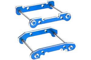 Vgoohobby Front Rear Swing Arm Reinforcement Mounts Plate Compatible with WLtoys 144001 144002 144010 124016 124017 124018 124019 RC Car (Blue)