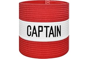 VerteLife Kapitänsband Spielführerbinde für Fußball und Rugby, Gummielastische Armbinde Kapitän Armbinde, Captains Armband für Erwachsene - Schwarz