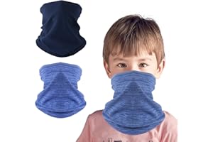 HEGCOIIE 2 Stück Kinder Loop Schal Fleece Schlauchschal Halswärmer Halstuch Winddicht Ski Maske Warmer für Outdoor Skifahren Radfahren