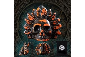 WGNIVOROUS Fischietto di morte azteco, Real Screaming Aztec Death Whistle, fischietto per la morte, 125+Db Urlo umano autentico e reale, Fischietto in ceramica più rumoroso (dark orange)