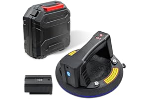 JUYLTOOL Akku Saugheber Glas mit 2x Batterie,Automatischer Nachsaugung|Digitalanzeige,Akku Vakuum Saugheber Fliesenheber Glassauger,Elektrischer Vakuumheber für Fliesen,Glas,Tragkraft 200KG