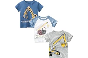 Adorel Czysta bawełniana koszulka z krótkim rękawem Summer Boy Zestaw 3 szt