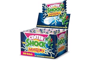 Center Shock Mystery, Box mit 100 Kaugummis, Extra-sauer, Zufallsgeschmack, geeignet für Geburtstag und Weihnachten, 400g