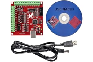 DWEII Mach3 USB Interface Board, USB MACH3 100Khz Motion Controller Card Breakout Board Interface Breakout Board for CNC Engraving, Servo Motor, Stepper Motor Servo Motor