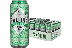 ‎SALITOS SALITOS Mojito Biermix, 24 x 0,5l Dosen Einweg, Biermischgetränk mit spritziger Limette, frischer Minze & feiner Rum-Note, erfrischender Mojito Geschmack 5,0% Vol. – authentisch kubanischer Genuss