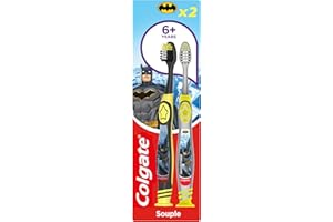 COLGATE - Brosse à Dents Enfants Oral Care Kids 6+ - Pour les Enfants Âgés de 6 Ans et Plus - Lot de 2 - Modèles de brosse et coloris aléatoires