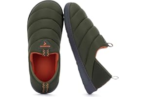 RockDove Men's Pufflite Two-Tone Quilted Loafer Slipper with Indoor/Outdoor Sole