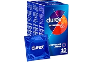 24 Preservativi DUREX Comfort XL Taglia Extra Large con Forma Easy On Realizzati in Lattice di Gomma Naturale - 1 Scatola da 24 Profilattici