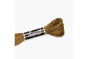 Premium Embroidery Thread Luca-S, 100% Giza Cotton, Oeko TEX Certified Stranded Cotton - 328 / DMC 829 / Anchor 889