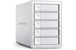 ORICO Daisy-Chain 5 Bay Hard Drive Enclosure USB 3.2 Gen 2 Aluminum Das Enclosure Support 22TB and Expansion Max Up to 330TB for 3.5-inchs HDD -9958C3