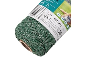 VOSS.farming Fil pour clôture de pâturage de, 100m, 3x0.20 NIRO, Vert Fil pour clôture de pâturage