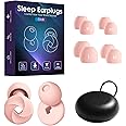 TABREZ Ear Plugs Noise Reduction Cancelling For Swimming, Sleeping, Traveling, Airplanes, Gym, School, Motorcycle, Work, Tips in XS/S/M/L / 33dB Noise Cancelling (PINK)