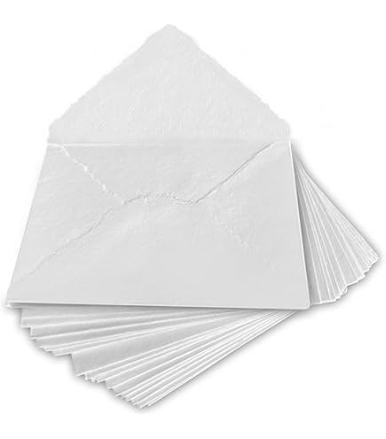 C6 Envelopes, White With Metallic Gold Lining, Thick Quality