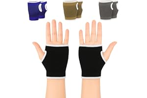 MASIOR Hand Wrist Elastic Compression Support Sleeve Brace For Men and Women Palm Hand Support For Sports, Medical like Carpal Tunnel, Arthritis, Tendonitis, Pain Relief & Wrist Discomfort (Black)