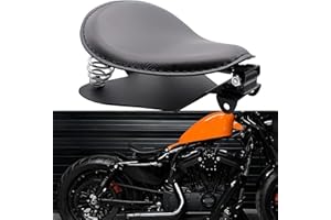 BREDUXSER Motorrad Bobber Sitz, Krokodil Leder Motorrad Solo Sitz für Sportster XL1200 883 48 Dyna Softail Custom