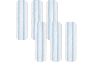 PUIAXOD 6 Pièces pour Vileda H2PrO Serpillère Balai à Plat Recharge Kit, Serpillères de Rechange pour O-Cedar H2prO, Lavable en Machine, Réutilisable, Facile à Installer, pour Tous Sols Durs