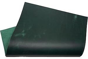 HAPPER STUDIO Rindsleder Stärke 1,7 mm. Pull-Up Crazy Horse gewachstes Leder. Echtlederblätter für Basteln. (1, Grün, A4 (210 x 297mm))