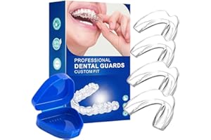 ETRSAIRL Grinding Splint for Night, Teeth Splint, Mouth Guard, Bite Splint for Night, Used for Reduces Teeth Grinding, Banister Teeth Night, Effective Snoring Stopper, Teeth, Pack of 4