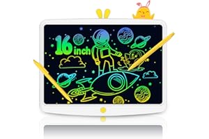TUGAU Tablet do Pisania LCD 16 Cali, Elektroniczna LCD Writing Tablet, Kolorowy Ekran, Przenośna Tablica do Rysowania Zabawka dla Dzieci Prezenty dla Chłopców i Dziewcząt do Rysunków, Szkiców, Notatek