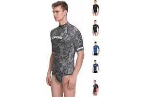 Cressi Rash Guard Man Short/SL - Men's Rash Guard Short Sleeves Made of Elastic UV Protection (UPF) 50+