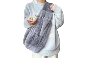 IBLUELOVER Sac de Transport pour Chiens Chats Sac à Bandoulière Réglable pour Animal de Compagnie Pochette de Transport Chaton Chiot Portable Sac avec Laisse de Sécurité Intérieure Sac Voyage