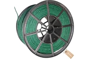 Vama Zündschnur für Feuerwerk & Feuerwerkskörper, langsam brennend – 100m Rolle grüne Visco Anzündlitze 2,0 mm, 90-100 Sek./Meter – Knallschnur für Anzünder & Fernzünder