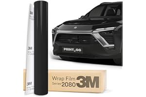 PRINT.GG Film Pour Voiture 3M 2080 Noir Brillant G12, 152 x 70 cm, Car Wrapping Film, Covering Voiture, Film Autocollant Moto Adhésif, Pour Voiture, Moto, Vélo, Bateau, Deco Voiture