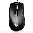 Mythical Manticore Gaming Mouse, Wired Mouse with 12800 DPI, High-Performance Optical Sensor, 7 Programmable Buttons, Mechanical Switches, On-Board Memory, Classic Black