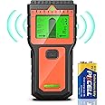 Stud Finder Wall Scanner - 8 in 1 Stud Detector with LCD Display & Audio Alarm, Wire Detector for Wall Wood AC Wire Metal Studs Cable Joist Pipe Detection (Orange)