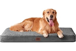 EHEYCIGA Orthopädisches Hundebett Grosse Hunde XL 112x81x9cm, Hundekissen Waschbar Flauschig, Hundematte Hundematratze für Kiste, Grau