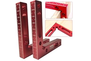 Wotendy 2 szt. 90 stopni 11,9 cm x 12,9 cm kwadraty pozycjonujące, zacisk narożny typu L, kątownik zaciskowy ze stopu aluminium, zaciski kątowe, narzędzie stolarskie do obróbki drewna