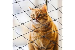 Parain Katzennetz für Balkon Fenster Drahtverstärkt Katzenschutznetz Robustes Schutznetz 6x2m