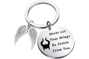 BAUNA Witch Keychain Witch Gifts Never Let Your Wings Be Stole From You Witch Fan Gift Villains The Evil Queen Gifts