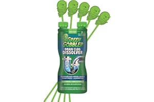 Green Gobbler Drain Clog Remover With 5 Pack of Drain Snake Tools | Drain Opener | Drain cleaner | Toilet Clog Remover
