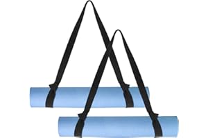 Xinjoduz Mata do jogi, pasek do noszenia, mata do jogi, zakładka, łatwy uchwyt, pasek, regulowany, trwały uchwyt do ćwiczeń, do noszenia mat do ćwiczeń lub rozciągania (czarne)