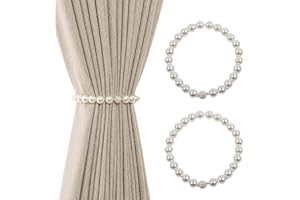 BDEUTROPHIC 2 Pcs Curtain Tiebacks, Tie Backs For Curtains, Pearl Curtain Tie Backs Curtain Tieback Boho Curtain Tiebacks for Home/Office/Hotel Window Decorative Christmas Decorations