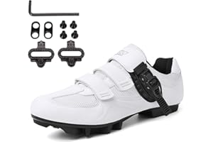 PENXZT Buty rowerowe męskie buty rowerowe MTB Buty kompatybilne z 2-boltowymi korkami oddychającą wygodne trampki na rowerze na zewnątrz