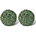 vidaXL 2X Buchsbaumkugel Künstlich Buchsbaum Kugel Formschnitt Kunstpflanze Dekopflanze Buchskugel Künstliche Pflanze 27 cm