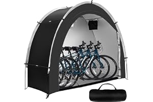 Bike Storage Shed Tent, Waterproof Portable Bicycle Storage Sheds, Bicycle Storage Cover for 2/3 Bikes, Outdoor Sheds Shelter for Motorcycle, Garden Tools, Lawn Mower, Black 210 * 80 * 170Cm
