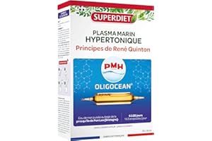 SUPERDIET OLIGOCÉAN – PMH Plasma Marin Hypertonique – Principes de Quinton – Fabrication française – 20 ampoules de 10 ml