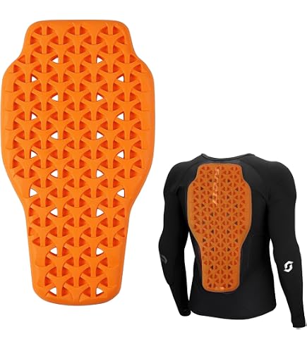 Protector De Espalda SAS-TEC SCL-XL 19 - Nivel 2 Amarillo - Para Chaquetas De Cuero Y Textil - Tamaño 505x265 Mm