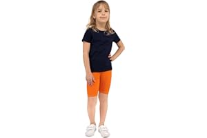 looksy Girls Cycling Shorts - Classic Solid & Vivid Colours, Elastic Waistband, Comfortable & Breathable Cotton Fabric, Durable & Easy to Wear, Available in Sizes 3-13 Years, 19 Colours