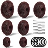 Kit Accessoires Coiffure Femme Lictin - Éponges, Mousses, Clips, Chignons, Tresses, Marron/noir