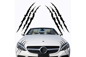 ROOBZE PUCIO Monster Sticker Auto,2 Fogli Adesivi Auto, Adesivi per Auto Tuning,Decalcomanie Auto,Adesivi Auto Che Non Sbiadiscono E Non Fanno Male,Adatti per Auto, Auto Sportive,Ecc(Nero)