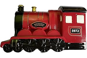HÔMADICT LYO Harry Potter Tirelire en céramique du célèbre Train Poudlard Express - pour Les premières économies d'argent - Hogwarts Express - Rouge Vif & Noir - 17x10 centimètre