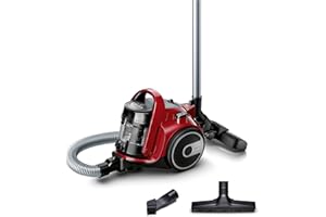 Bosch, aspirador sin bolsa, BGC05AAA2, filtro higiénico PureAir, fácil almacenamiento de la manguera, potente, rojo