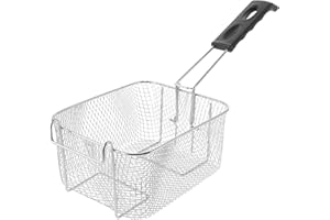 Cabilock Canasta Frita Canasta De Frituras Cesta De Comida Frita Cesta Para Freír De Malla Fina Cesta Para Freír Cuadrada Cestillo Freidora Colador Para Freir Filtrar Alimento Cuadrado