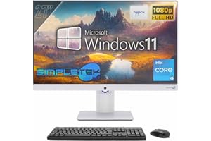 SIMPLETEK - All-in-One Computer Touch 27 Inch FHD Core i5 | Windows 11 Pro 8GB RAM - SSD 240GB | Integrated Touchscreen PC Aio Webcam