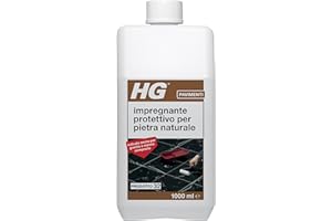 HG Impregnante Pavimenti per Pietra Naturale, Dona un Rivestimento Protettivo Incolore a Marmo, Pietra Calcarea, Arenaria e Granito e Respinge Sporco, Grasso e Olio, 1 L (506100108)