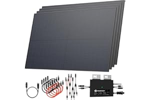 Solarway® Balkonkraftwerk 2000W / 800W komplett Steckdose - neuester 800W Wechselrichter - Solaranlage Komplettset - 500W bifaziale Solarmodule & Envertech & Zubehör